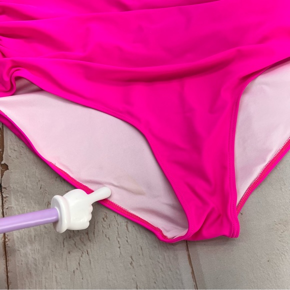 Women's Plus Size One Piece Swimsuits Tummy Control V Neck Cutout Bathing Suit - Picture 9 of 17